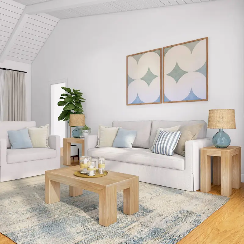 Plank and Beam Modern Rectangular Coffee Table - 40 x 20