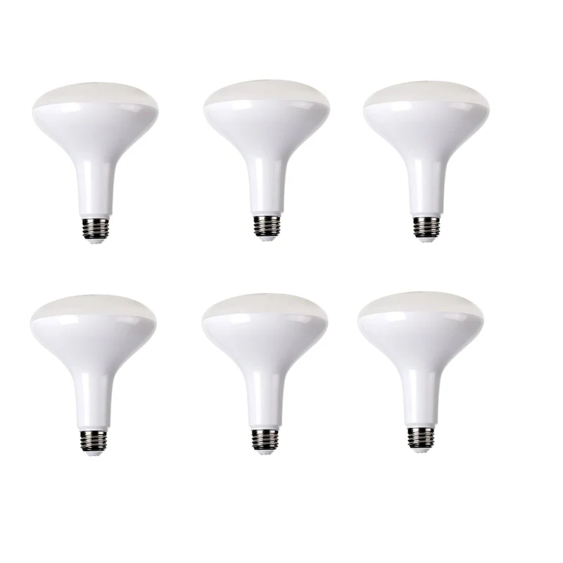 Led br40, 2700k, 120-deg , cri80, ul, 15w, 75w equivalent, 25000hrs, lm1100, dimmable , input voltage 120v 6 pack