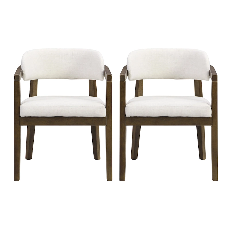 Christopher Knight Home - Carter Modern Dining Armchair Set of 2 with Upholstered Seating and Solid Wood Frame