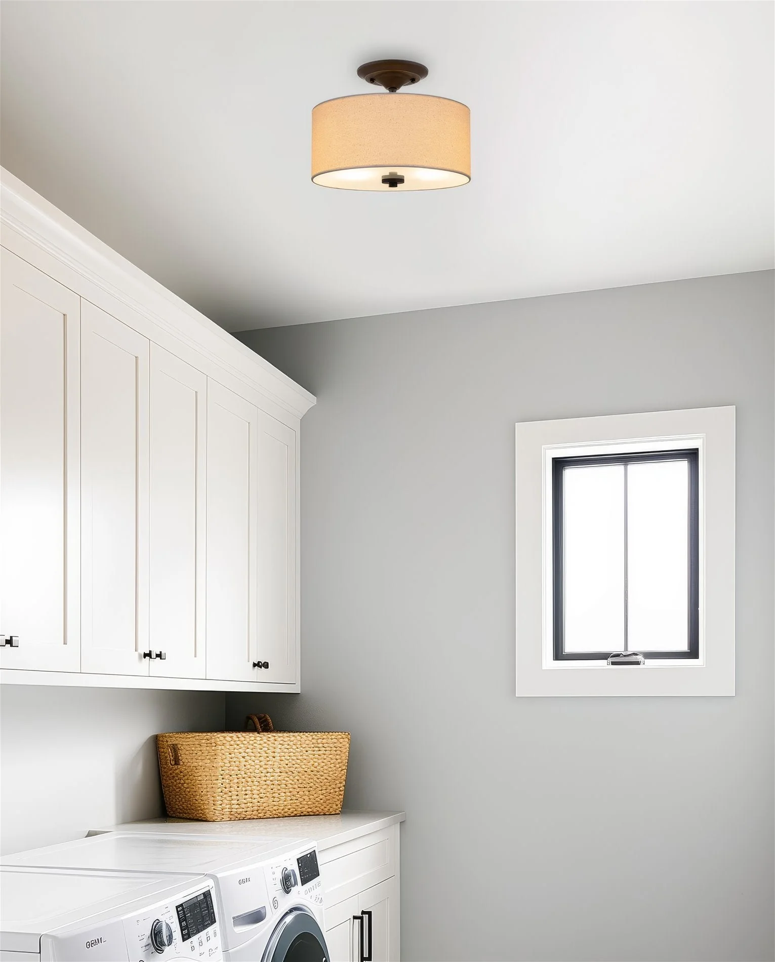 Addison 13 2-Light Semi-Flush Mount Ceiling Light, Bronze Finish