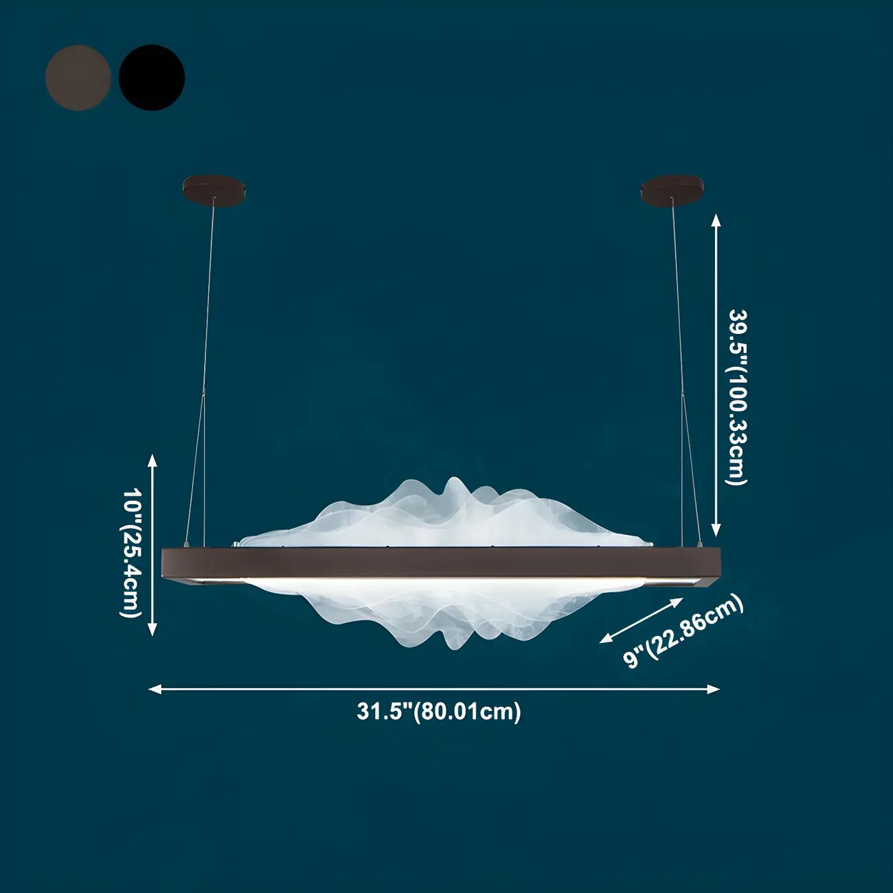 Modern Metal Rectangular Unique Pendant Light