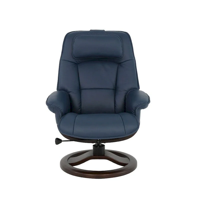Admiral R Leather Recliner and Ottoman