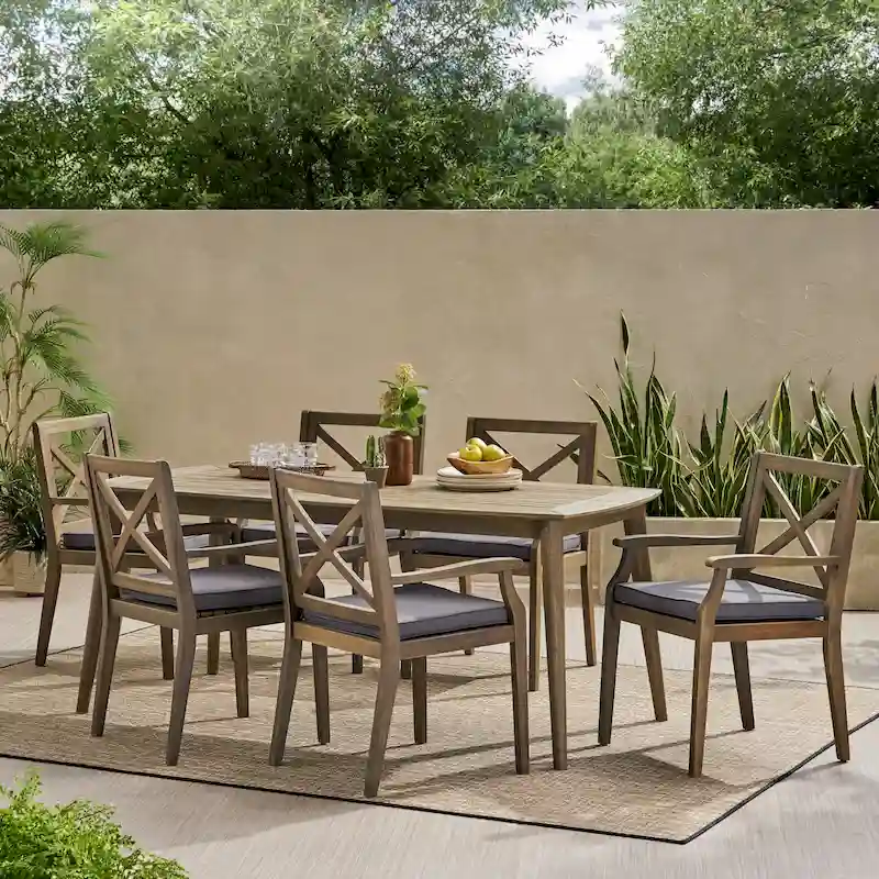 Llano Outdoor 7-piece Acacia Dining Set by Christopher Knight Home