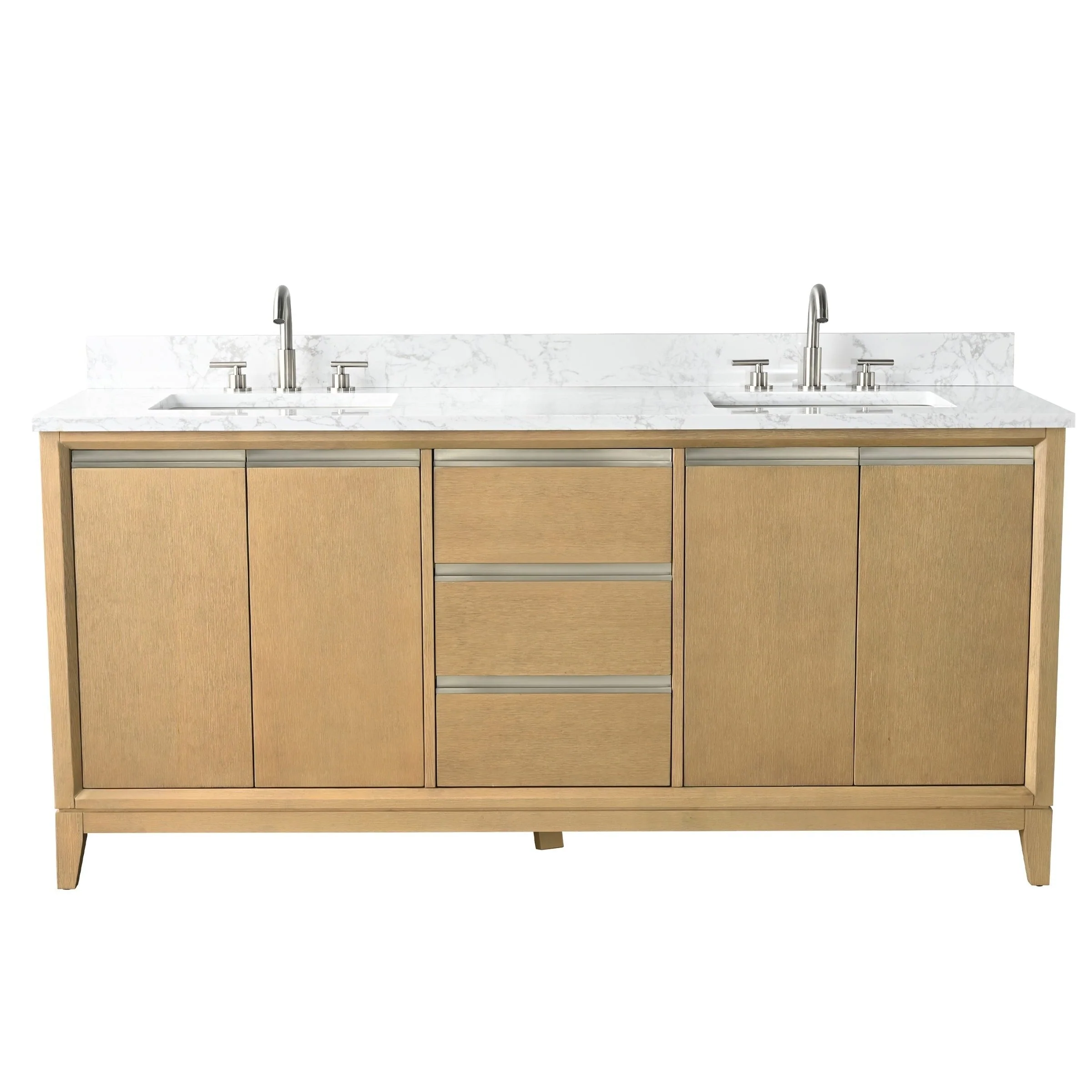 Vanity Art Bathroom Vanity with Ceramic Sink and Engineered Marble Top