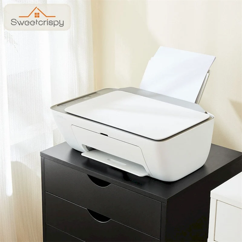 5 Drawer Wood File Cabinet with Wheels and Metal Slides