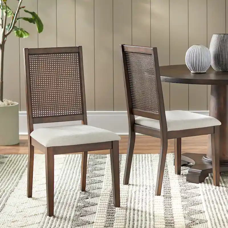 Simple Living Westbury Solid Wood Cane Dining Chair (Set of 2)