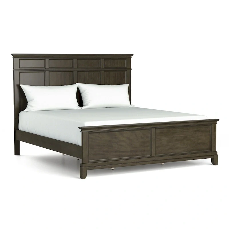 Furniture of America Evva Traditional Grey 5-Piece Panel Bedroom Set