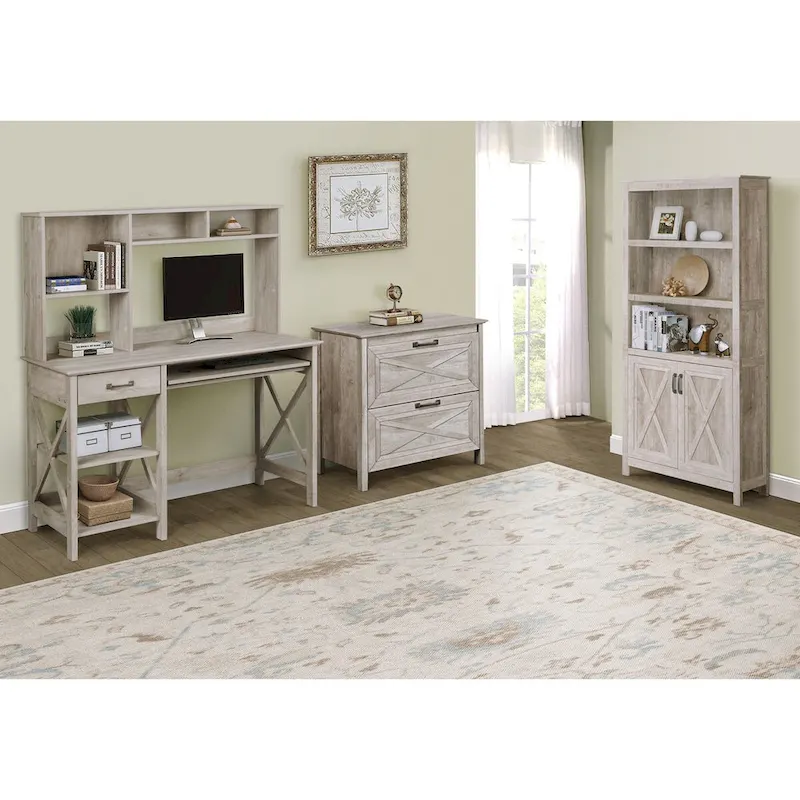 Saint Birch Honduras Washed Gray 2-drawer Lateral Filing Cabinet