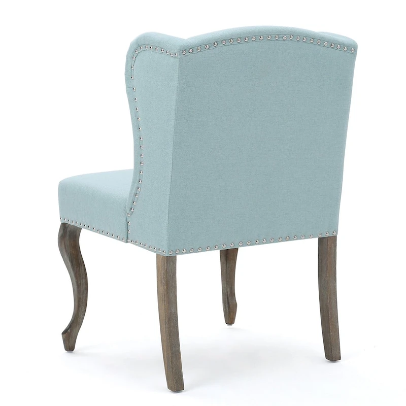 Niclas Wing Back Studded Fabric Accent Chairs (Set of 2) by Christopher Knight Home