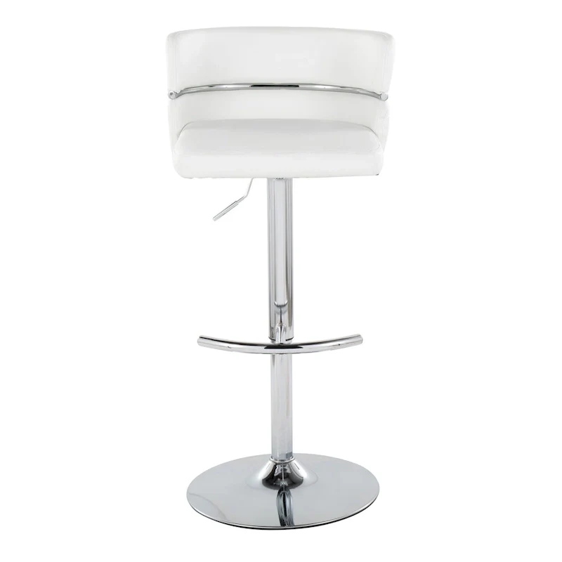 Adjustable Bar Stools with Rounded T Footrest Set of 2