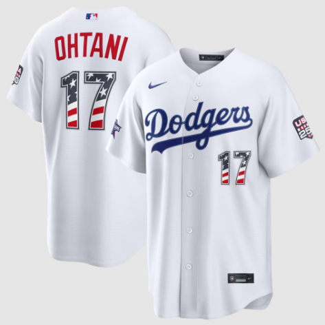 2026 All-Star Edition Stars & Stripes Los Angeles Dodgers Shohei Ohtani White Stadium Jersey