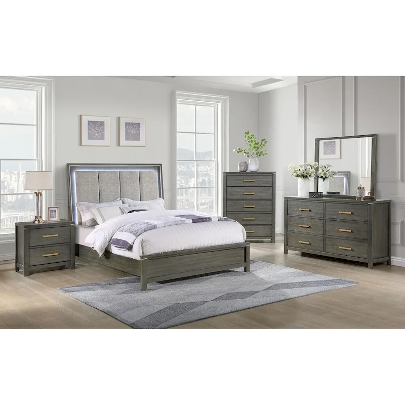 Herndon 2-drawer Grey Nightstand