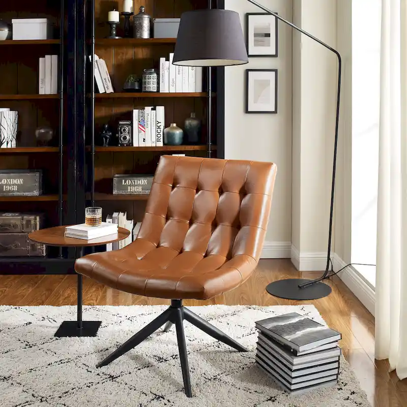 Art Leon Swivel Home Office Accent Chair