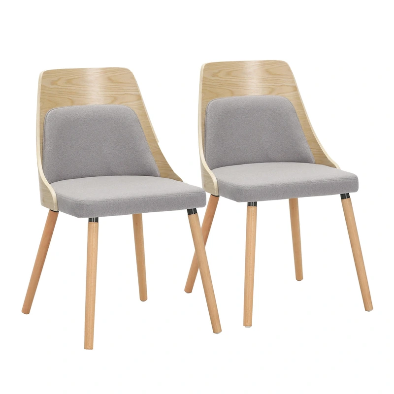 Carson Carrington Vallemala Mid-Century Chair with Tapered Wood Legs - Set of 2
