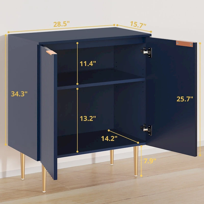 SICOTAS Sideboard Buffet Cabinet Set of 2 with Adjustable Shelves - N/A