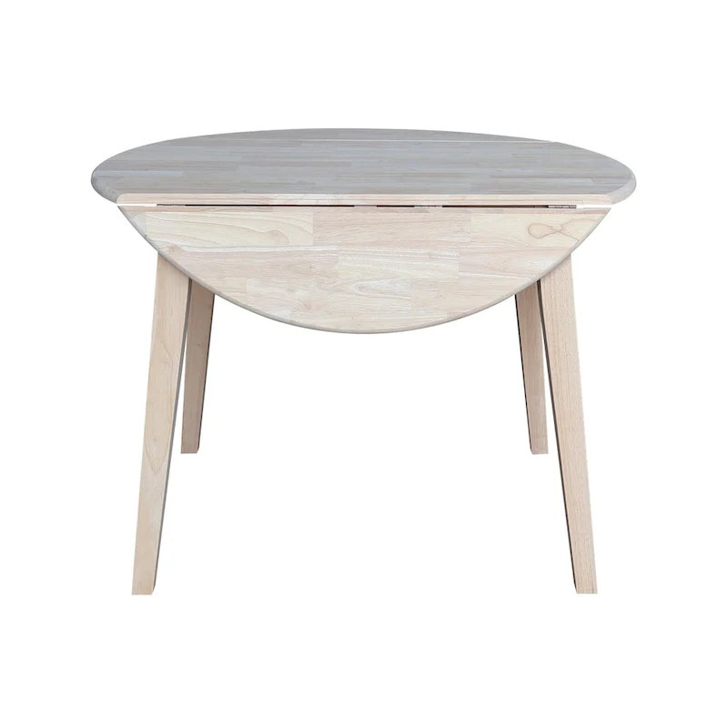 42 in. Solid Wood Round Dual Drop Leaf Table