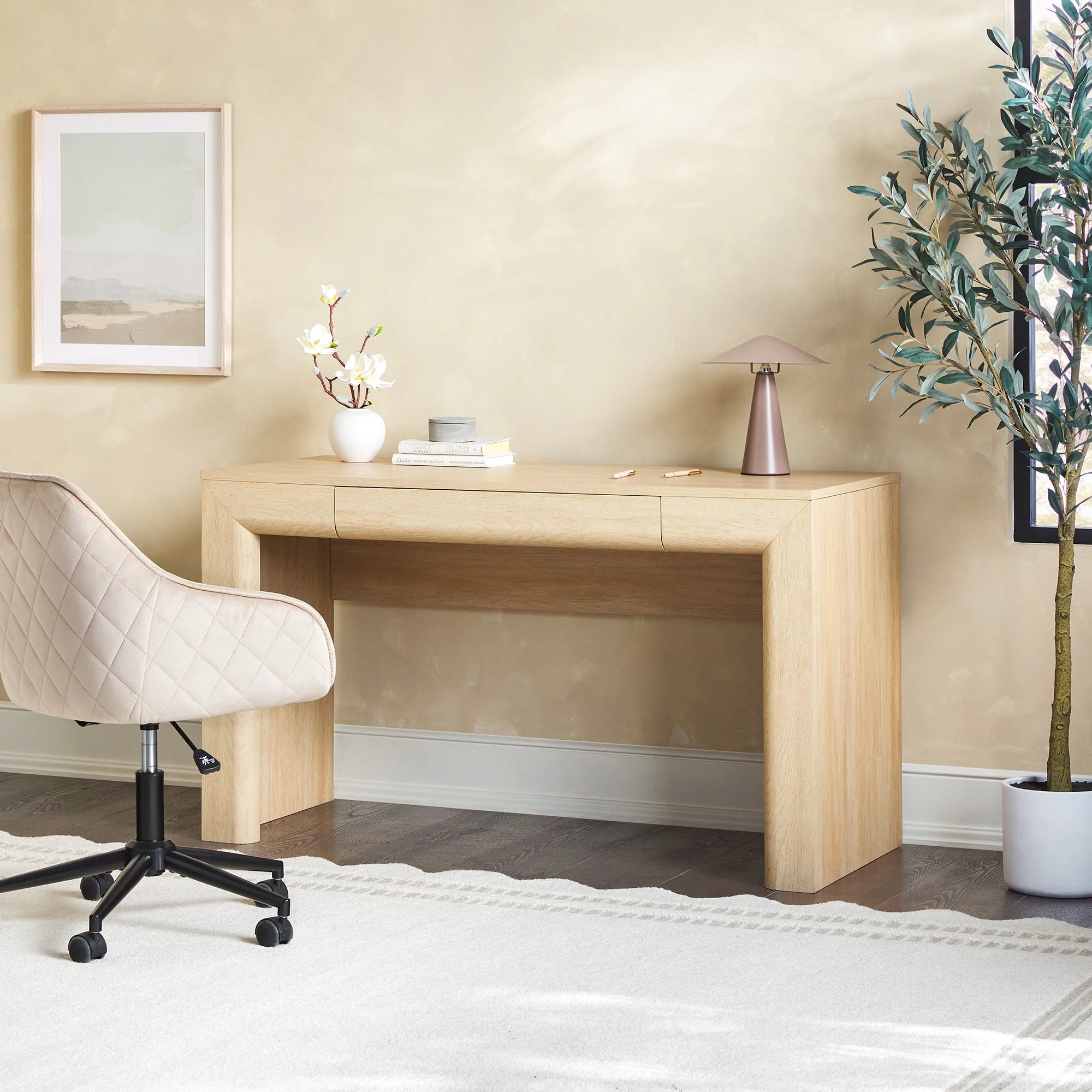 Amira Modern Curve Writing Desk
