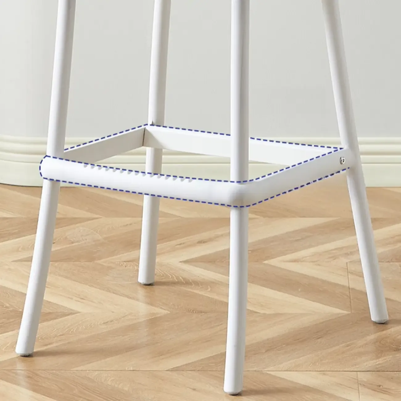 Modern Acrylic Square Counter Height Stools with Back