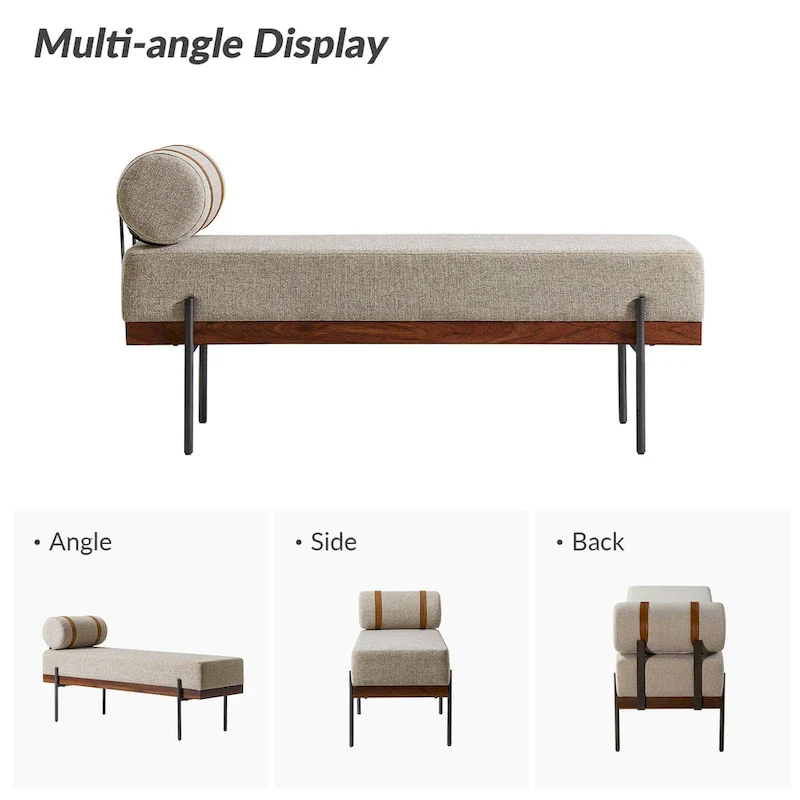 Damacio Entryway Bench with Removable Pillow