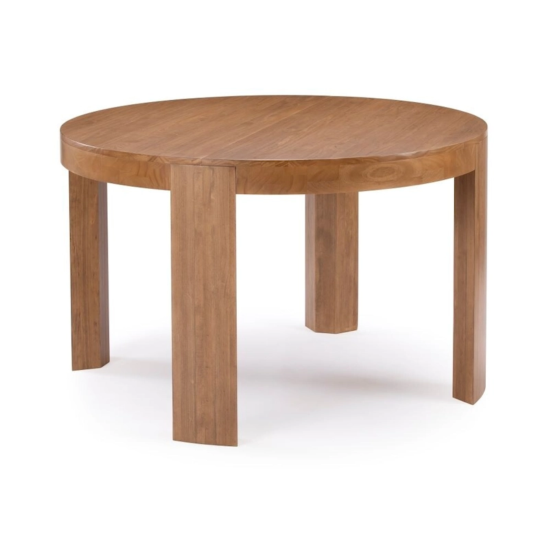 Plank and Beam Contour Solid Wood Round Dining Table - 47