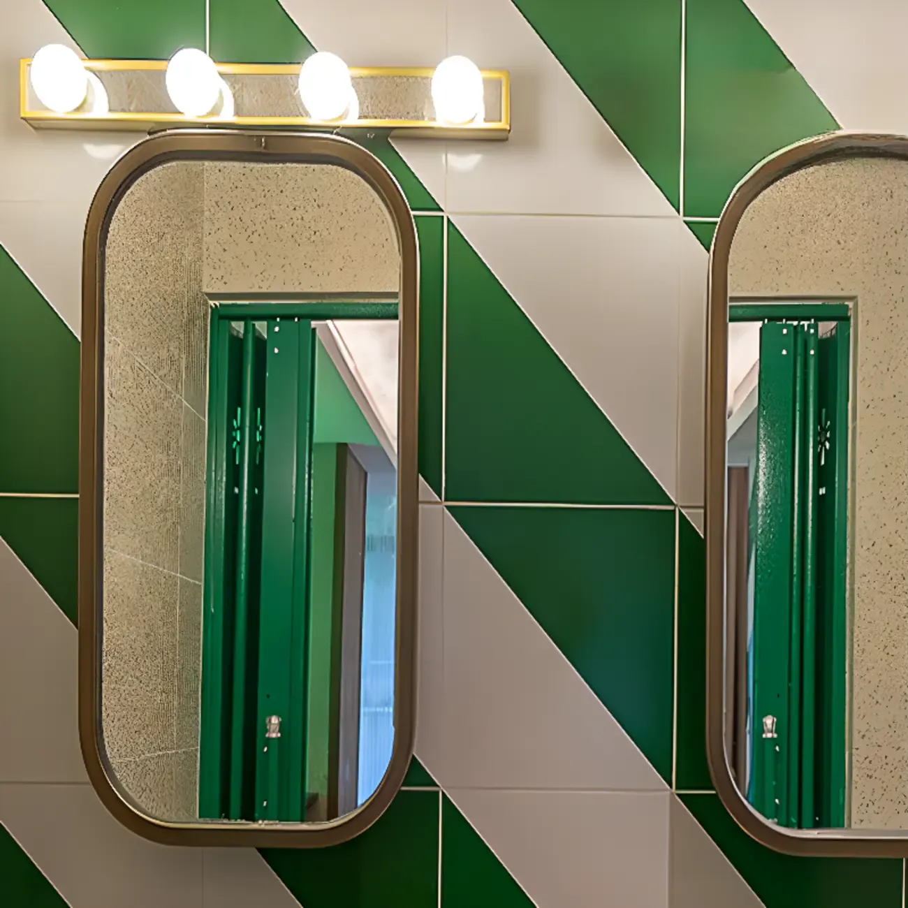 Gold Modern Straight 4-Light LED Vanity Light for Bathroom