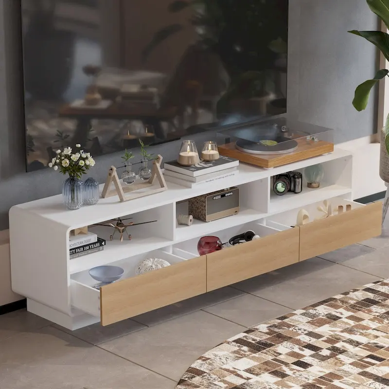 Innovative Rebound Drawer TV Stand: A Fusion of Function & Style - 70.9