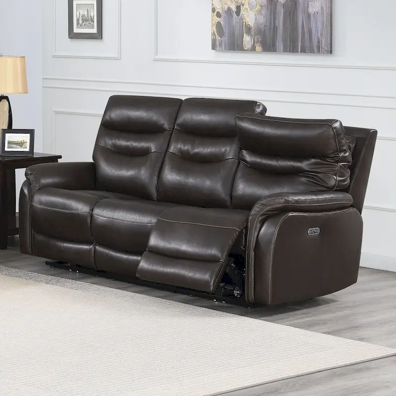 Steve Silver Ferndale Power Reclining Top Grain Leather Sofa