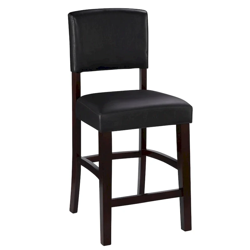 Falesti Faux Leather 24.17-inch Espresso Counter Stool