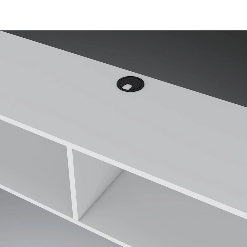 Modern TV Console Wall Mounted 59 Floating Media Stand with Shelves and Cable Management - 10.4H x 59.1W x 12.6D