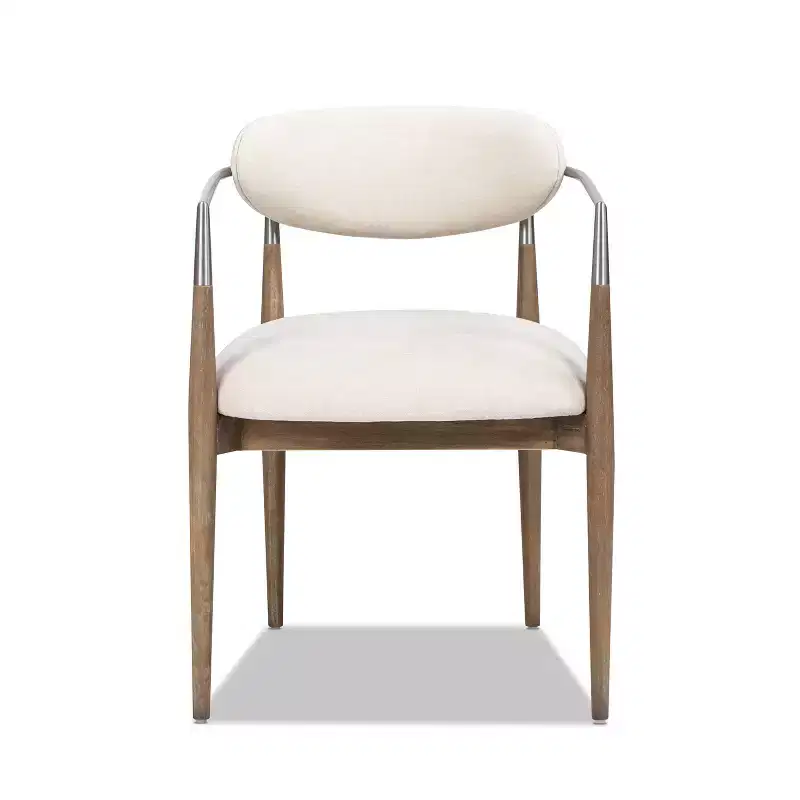 Jennifer Taylor Home Artemis Mixed Material Upholstered Dining Arm Chair