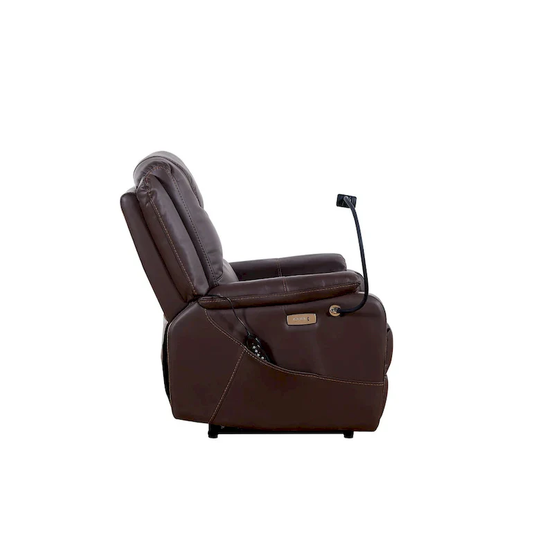 Bonded Leather Zero Gravity Power Recliner with Massage and Heating