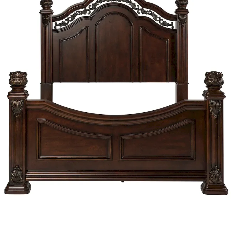 Poster Bed - Cognac Brown - Queen/King
