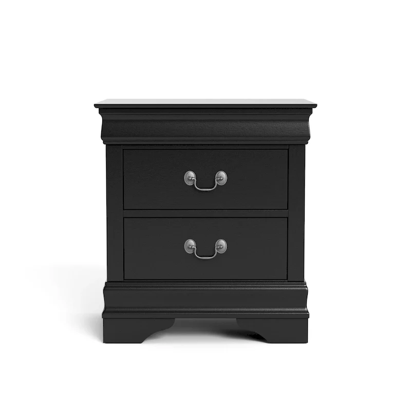 Furniture of America Devi Traditional Solid Wood 2-Drawer Nightstand, Set of 2