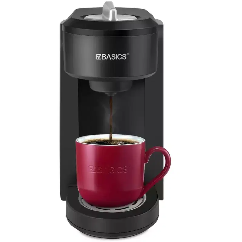Black HEATDAZ Single Serve Coffee Maker - Perfect Christmas Gift, Mini Brewer for Capsule  Ground Coffee, Holiday Gift for Coffee Lovers