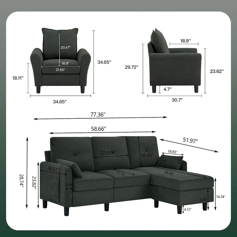 3 - Piece Living Room Set