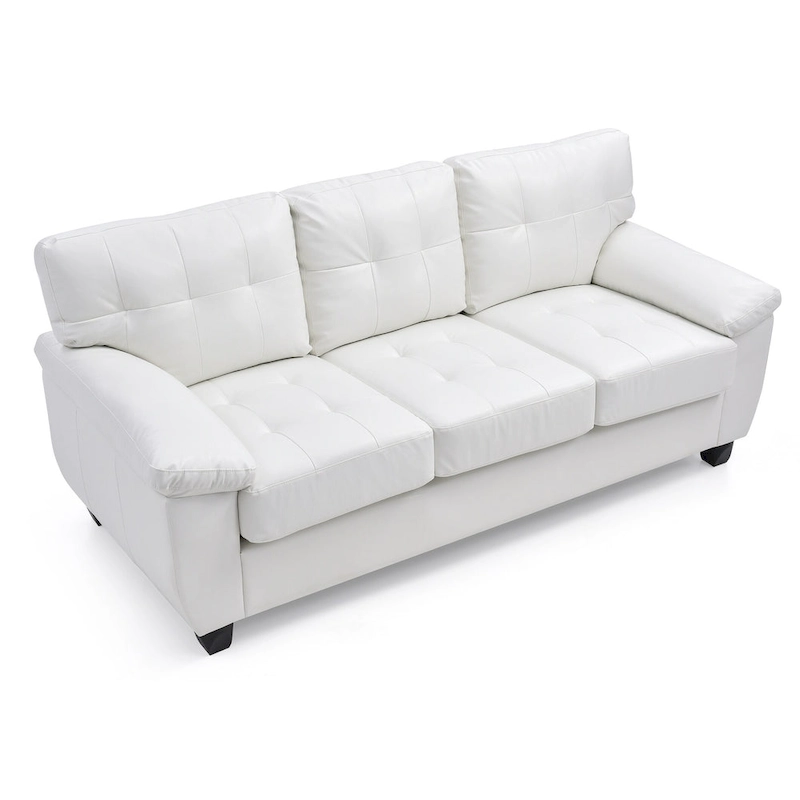 Gallant 78 in. W Flared Arm Faux Leather Straight Sofa - 33L x 78W x 35H