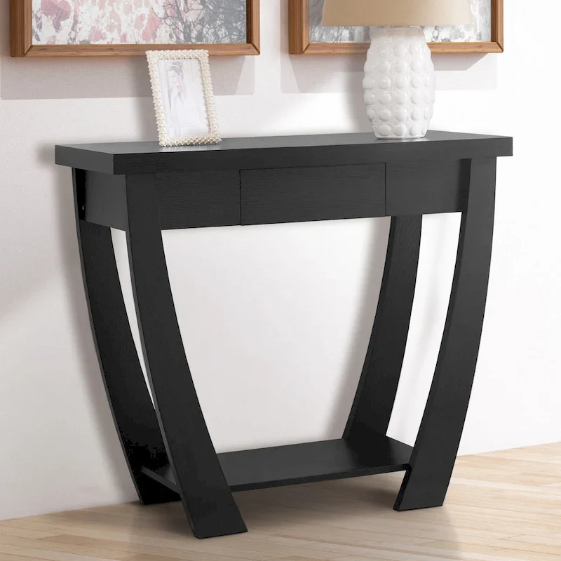 Modern Console Table with Drawer and Shelf - 36 inch