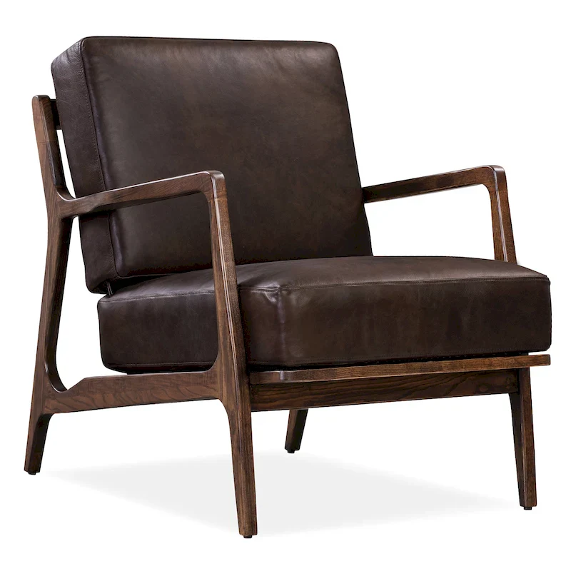 Leather Lounge Chair - Full Grain Genuine Italian Leather