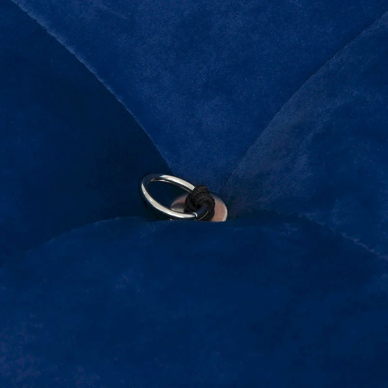 Blue Velvet Upholstered Sofa