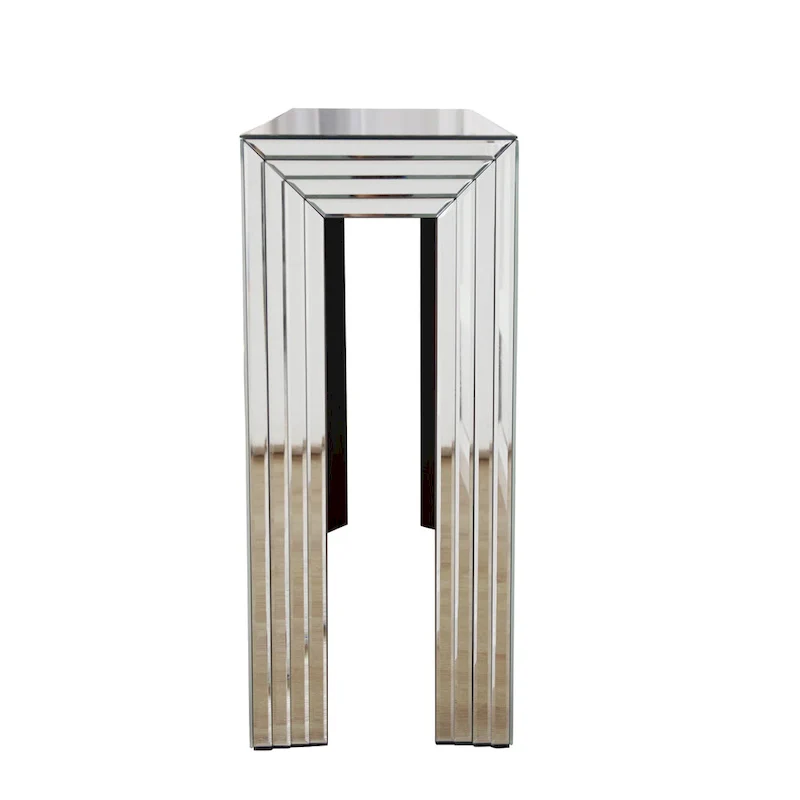Silver Modern Style Console Sofa Table, Slim Hallway Accent Table