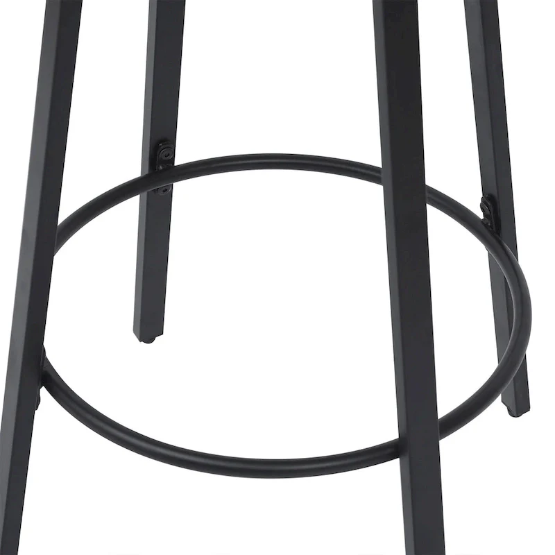 Counter Height Bar Stools, Backless Handwoven Kitchen Dining Chairs with Round Footrest Set of 2 PVC Weaving Pub Stool