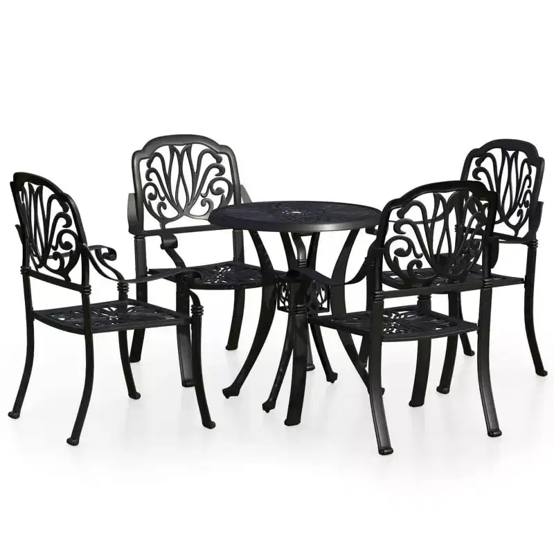 vidaXL Bistro Set Cast Aluminum Durable Bistro Set Round