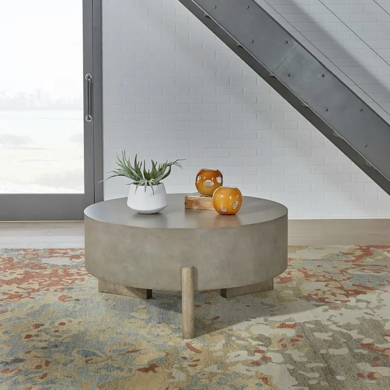 Affinity Dusty Taupe & Concrete 3 Piece Round Cocktail Table Set