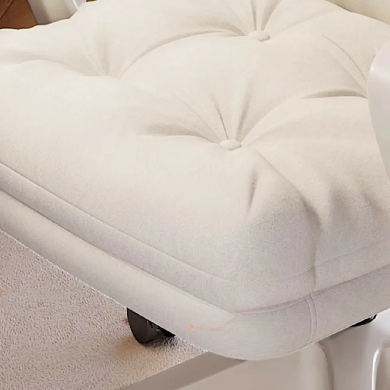 Modern White Leather Swivel Ergonomic Office Chair