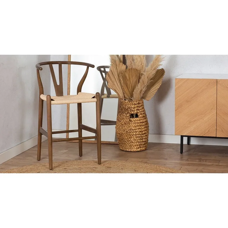 Weave 23.5 Seat Height Counter Stool - Solid Wood with Woven Seat
