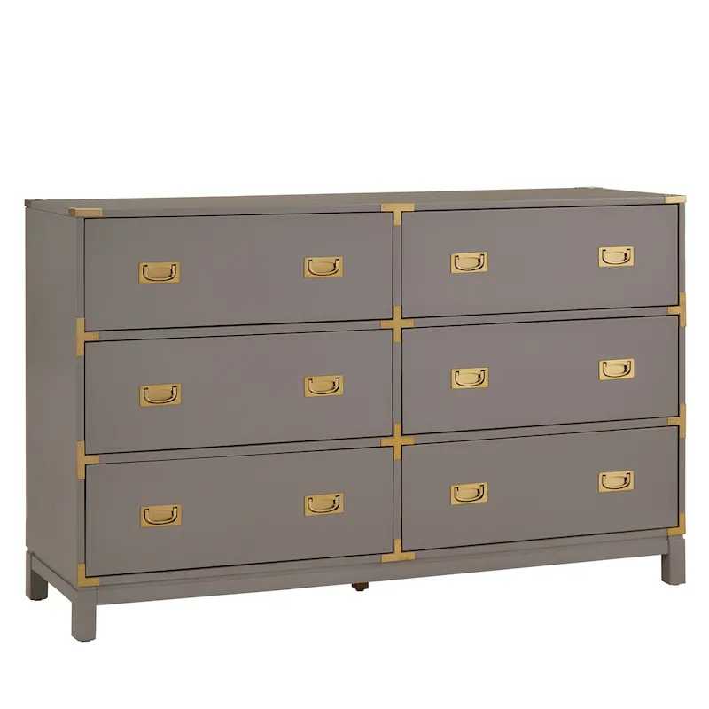 Kedric 6-Drawer Gold Accent Dresser by iNSPIRE Q Bold