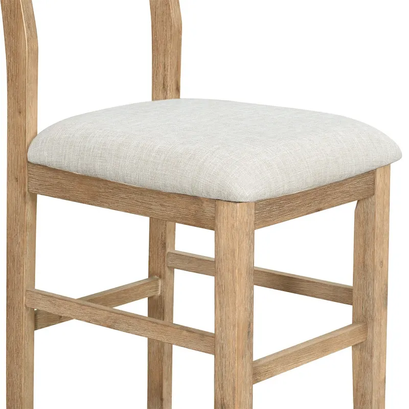 Merax Farmhouse Counter Height 5-Piece Dining Table Set