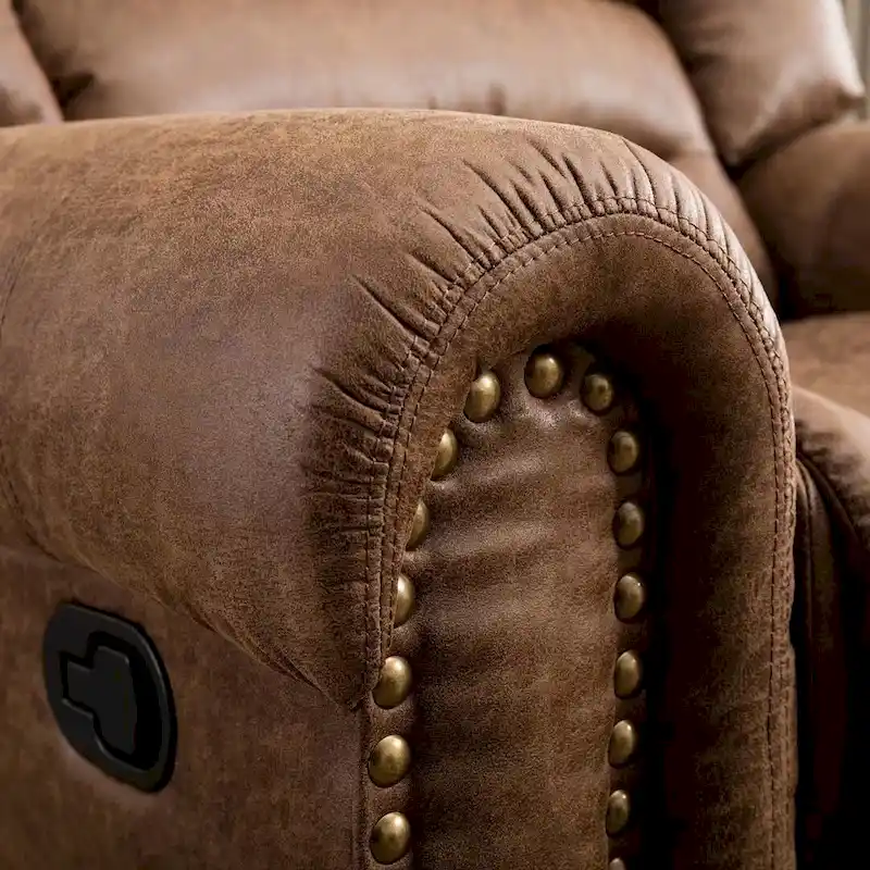 Overstuffed Manual Standard Recliner Chair Sofa
