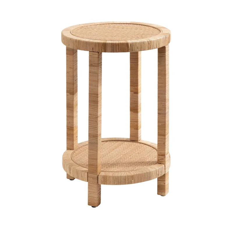 Kate and Laurel Rafina Rattan Side Table - 16x16x24