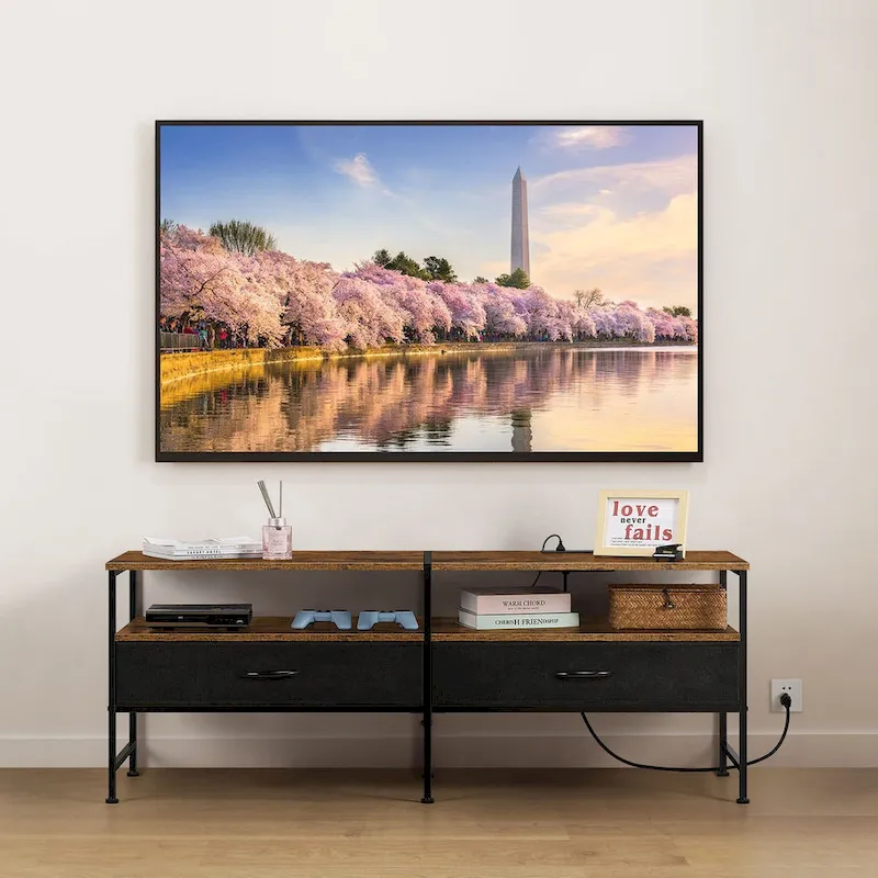 TV Stand Entertainment Center with Storage Drawers